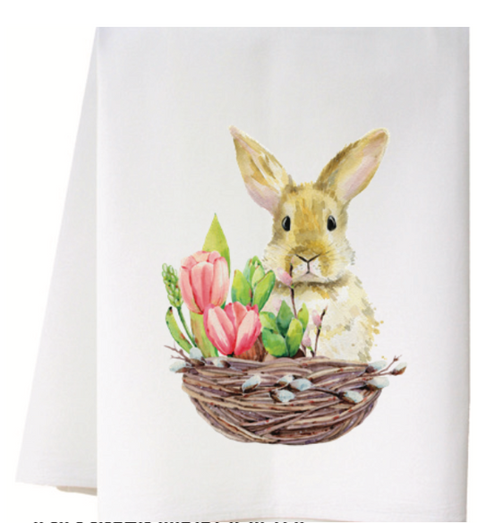 Bunny in Basket Towel