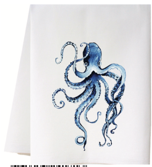 Blue Octopus Towel